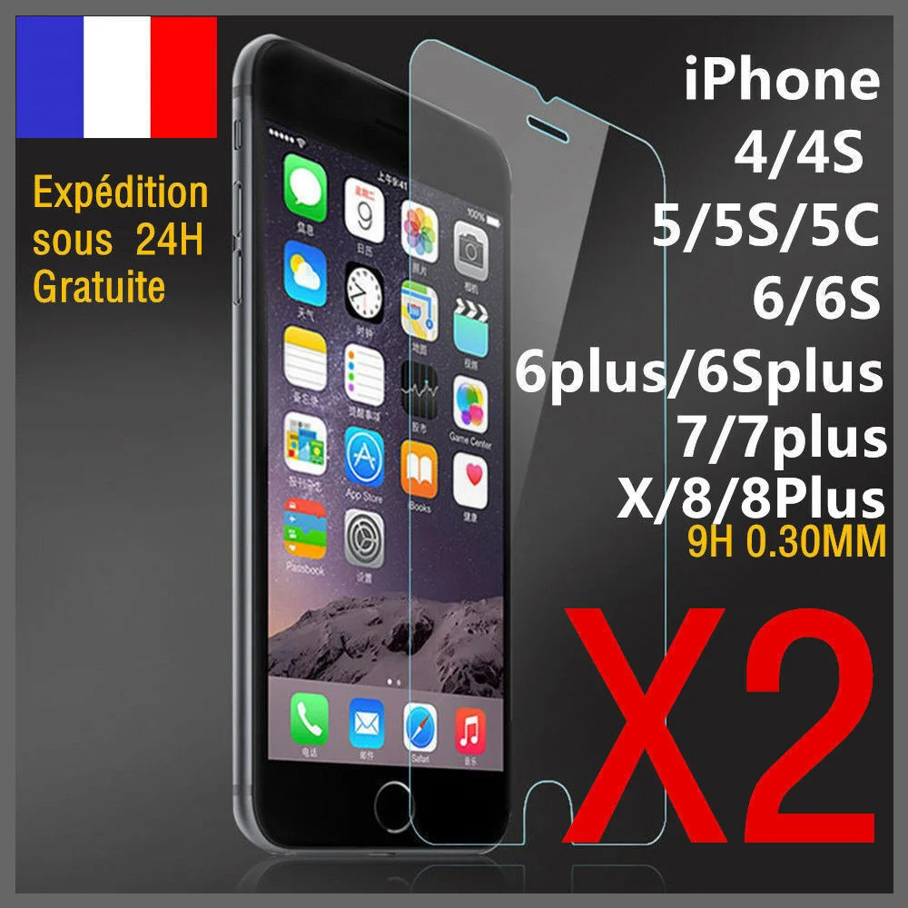 PROD 1005003314353459 Vitre Protection Verre Tremp Cran Protecteur
Incassable Pour For iPhone 6/6S/7/8/X