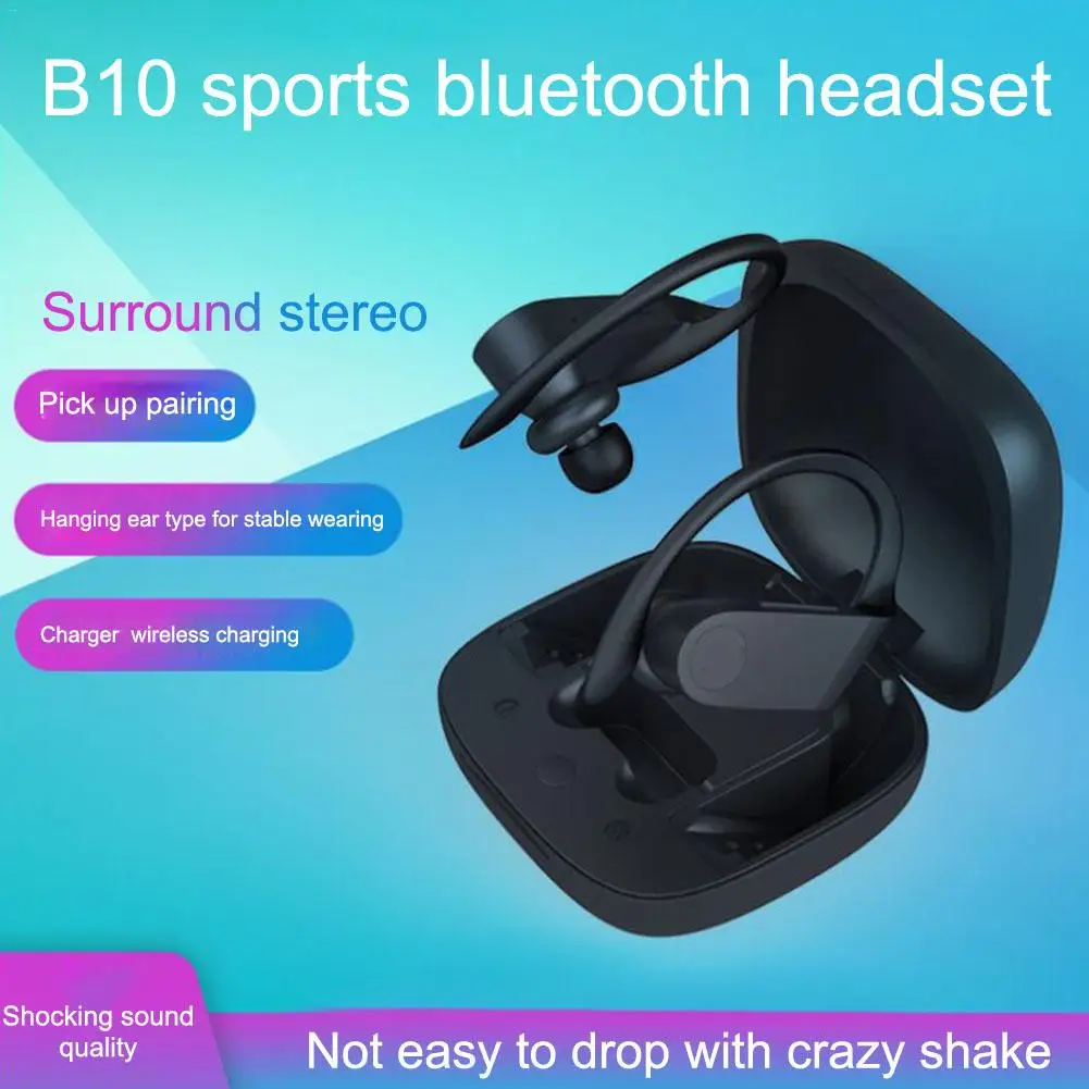 Спортивные Беспроводные наушники B10 TWS стереонаушники Bluetooth 5 0 с шумоподавлением