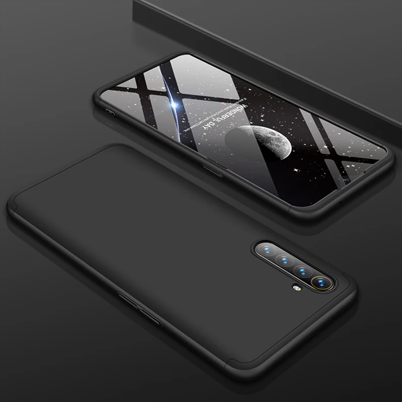 Высококачественный защитный чехол для OPPO Realme XT чехол Realme X2 чехол роскошный защитный кожаный чехол с функцией подставки кольцо магнетизм держатель ударопрочный чехол-накладка защитный чехол для OPPO K5 Роскошные Coque - Цвет: Black2