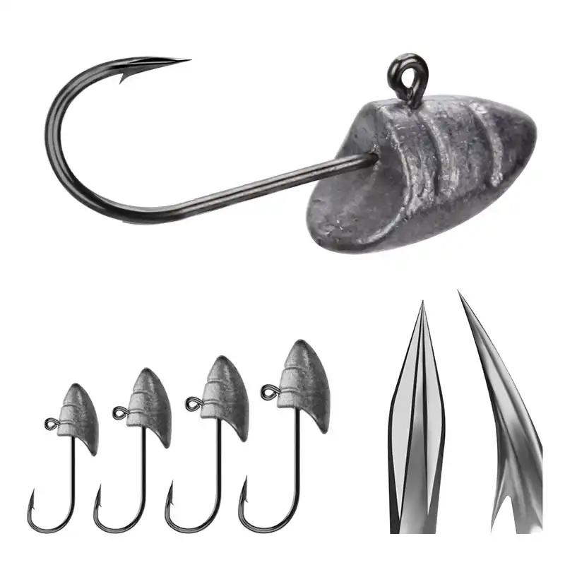 5 шт./лот Lead Jig Head бронзовых морских рыболовных крючков для мягкие приманки