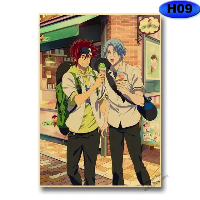 Vintage SK8 The Infinity Poster Kraft Paper Anime Posters Wall Stickers Home Decor Study Bedroom Bar Cafe Decoration Painting H09