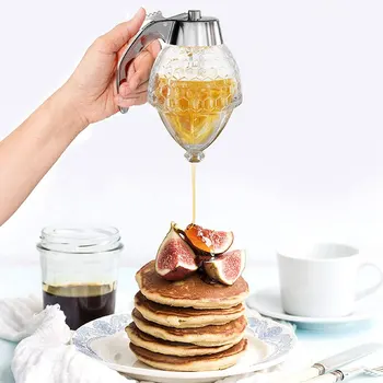 

Squeeze Bottle Honey Jar Container Bee Drip Dispenser Kettle Storage Pot Stand Holder Juice Syrup Cup Home Kitchen Accessories