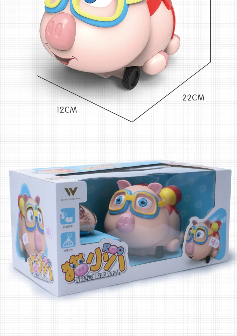 2,4 GHz RC Piggy Car портативные часы с пультом дистанционного управления мини-игрушечная машинка-животное с одним ключом, функция отслеживания, рождественский подарок