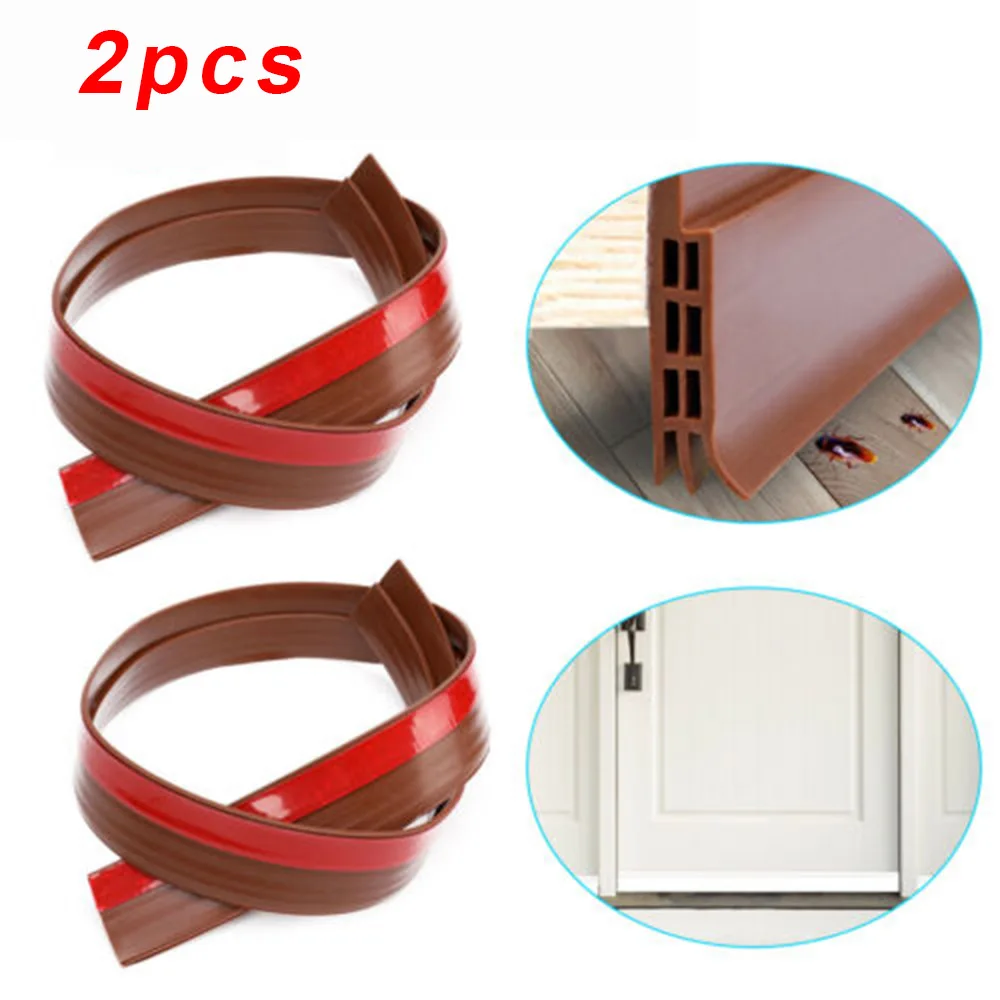 

2x Kit Door Sofa Wardrobe Bottom Sealing Strips Silicone Rubber Insect Blocking