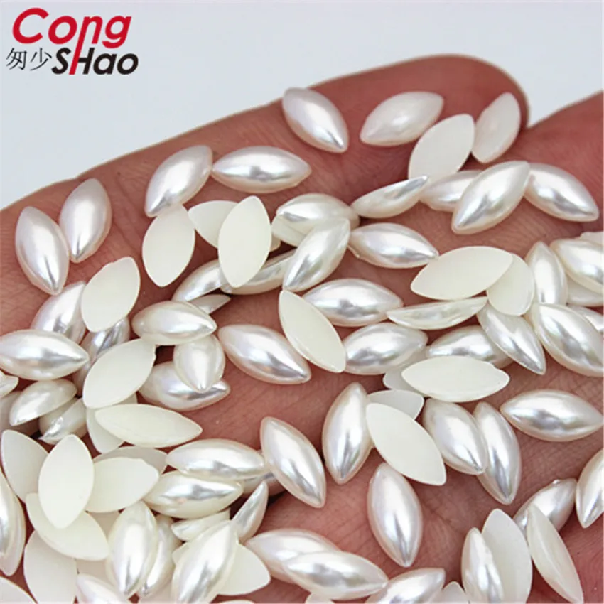 

Mixed size5*10/ 6*12/7*15/9*20mm Ivory color Horse eye pearl flatback Rhinestone Beads water imitation Pearls-scrapbooking WC209