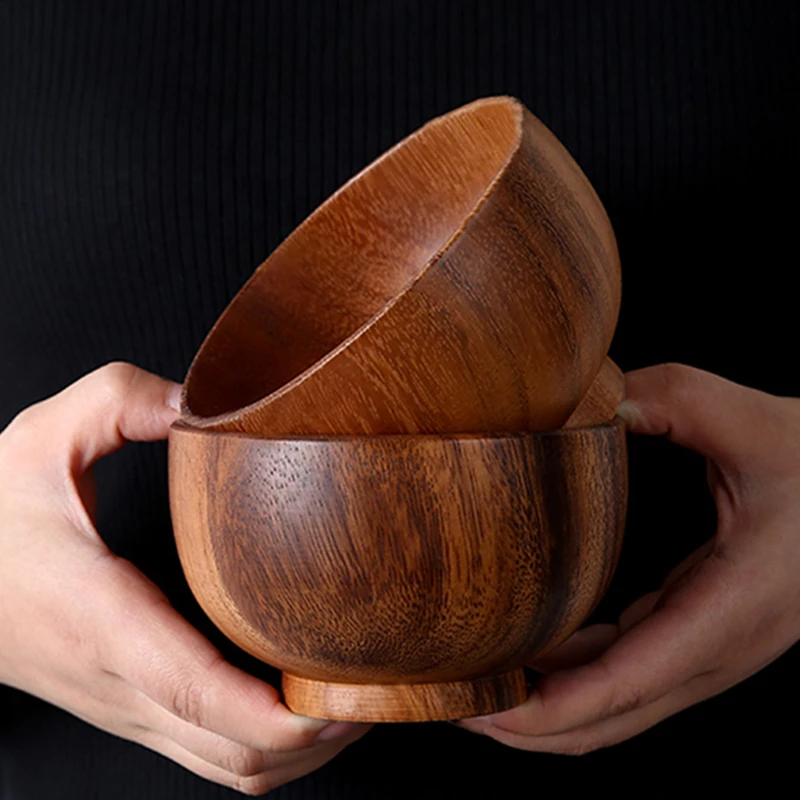Кухонная утварь деревянная чаша антипадающая и детская миска для риса кухни