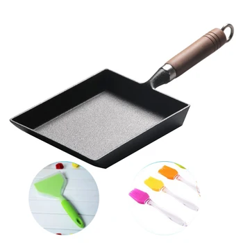 

NEW-Cast Iron Frying Pan Yuzi-Yaki Non-Stick Pan Thick Egg-Yaki Uncoated Japanese-Style Frying Pan