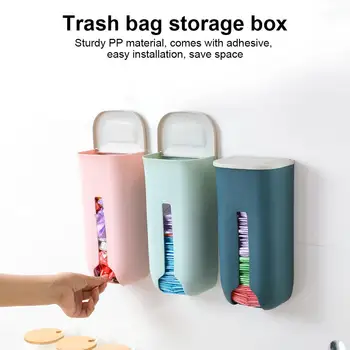

Trash Bag Plastic Organizer Economic Convenient Cupboard Storage Box Garbage Bag Holder Neat Home Hanging Kitchen Wall