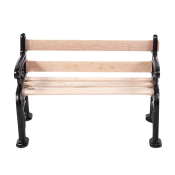 

Miniature dollhouse furniture Bench 1/24 Dollhouse Miniature Garden Patio Furniture Park Bench garden patio furniture
