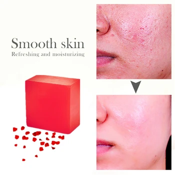 

Pure Rose Extract Whitening Soap Flower Fragrance Handmade Soaps White Skin Natural Plant Soaps Bath Fruit Perfume Soap 1Pcs