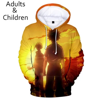 

New 3D Anime My hero academy Fashion Men Women Hoodie Yellow Children Autumn Winter Comfortable Pullover Kids Sweatshirt