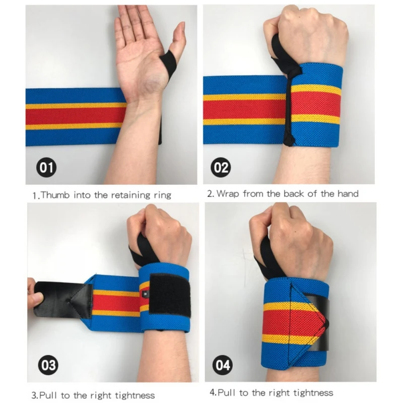 Регулируемое фитнес-запястье для тяжелой атлетики, эластичный рукав для запястья, тренировочный Защитный Браслет для руки