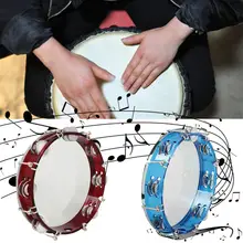 Двухрядные колокольчики Поющие хлопки встряхивание бубна вечеринки танцы ручной барабан двухрядные колокольчики Поющие хлопки ручной барабан рука