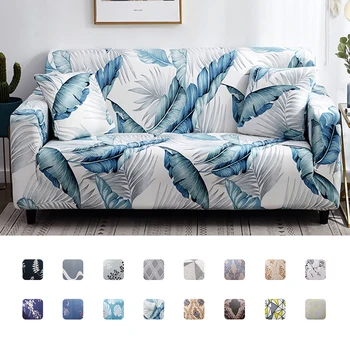 

1/2/3/4 Seat Printed Sofa Slipcovers Elastic Stretch Sofa Cover For Living Room Sectional Stretch Couch Cover Armchair Cover