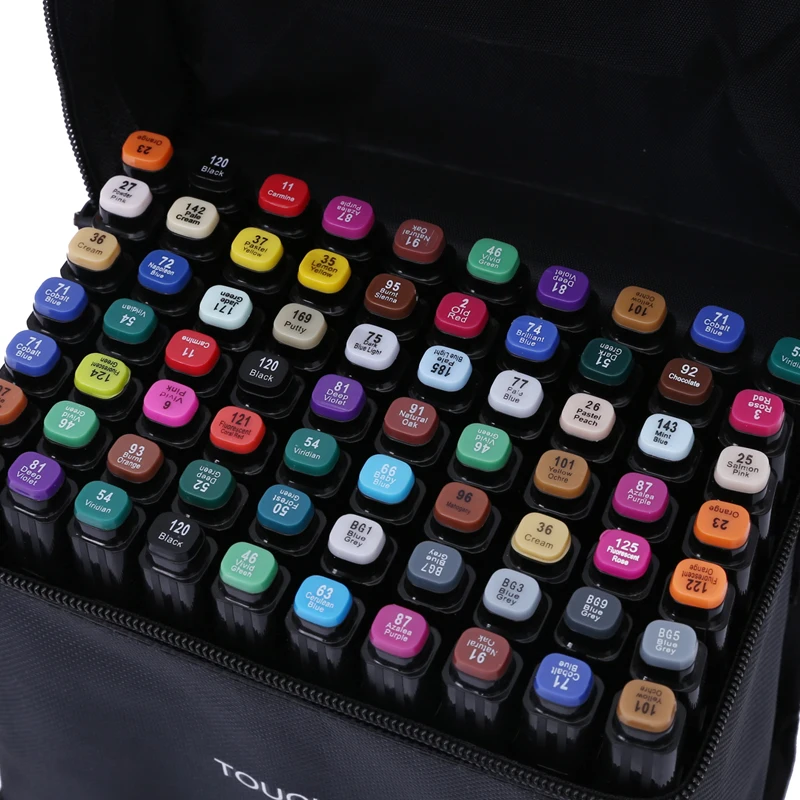 Comprar TouchFIVE 30 40 60 80 168 juego de marcadores de arte en Color de doble cabeza para dibujo de artista de Alcohol aceitoso marcadores para Manga de animación