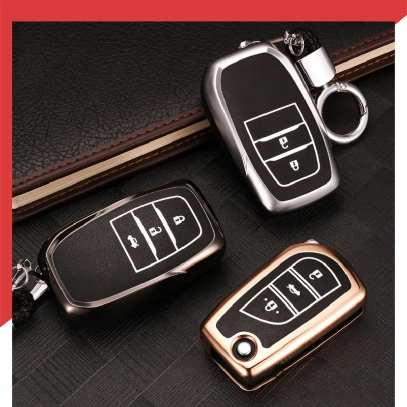 Светящийся кожаный чехол для ключей автомобиля для Toyota CHR Auris Corolla Camry Prado RAV4 Avensis Verso Yaris Aygo Scion TC IM Hilux