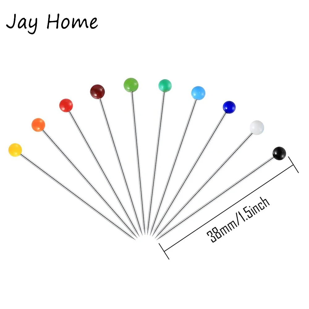 Description Picture 4 of item100Pcs Sewing Pins 38mm Pearl Ball Head Push Pins Straight Quilting Pins for Dressmaking Jewelry Decor DIY Sewing Tools