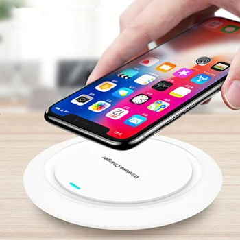 携帯電話ワイヤレス充電器は、高速ラウンド超薄型ポータブル家庭用オフィスEM88