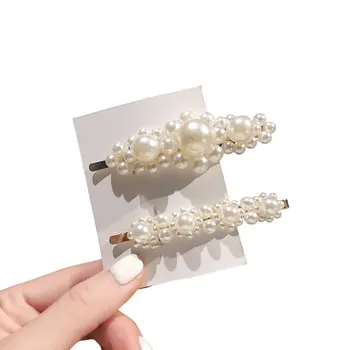 

Fashion Women Girls Elegant Pearls Hair Clips Sweet Headwear Hair Ornament Hairpins Barrettes Headband Hair Accessories set