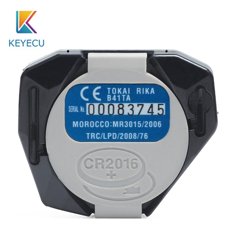 KEYECU 433 МГц P/N: B41TA 2 кнопки оригинальные пульт дистанционного управления клавишной панелью для Тойота Королла 4runner Hilux Применение в HK TW Таиланд Бразилия