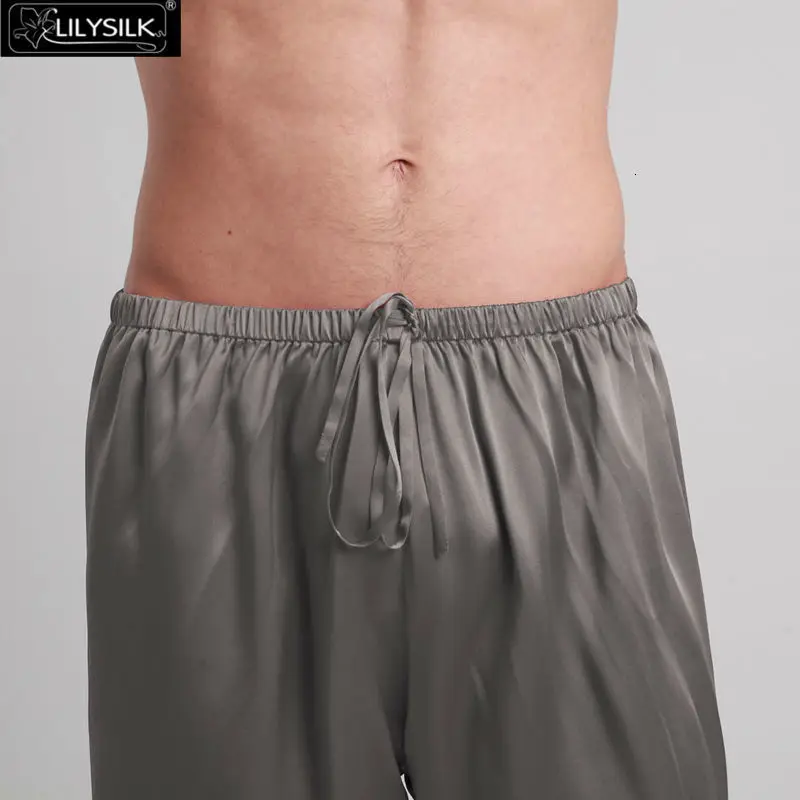LilySilk, пижамные штаны для мужчин, чистый 100 шелк, 22 momme, роскошная натуральная длинная Мужская одежда,, распродажа