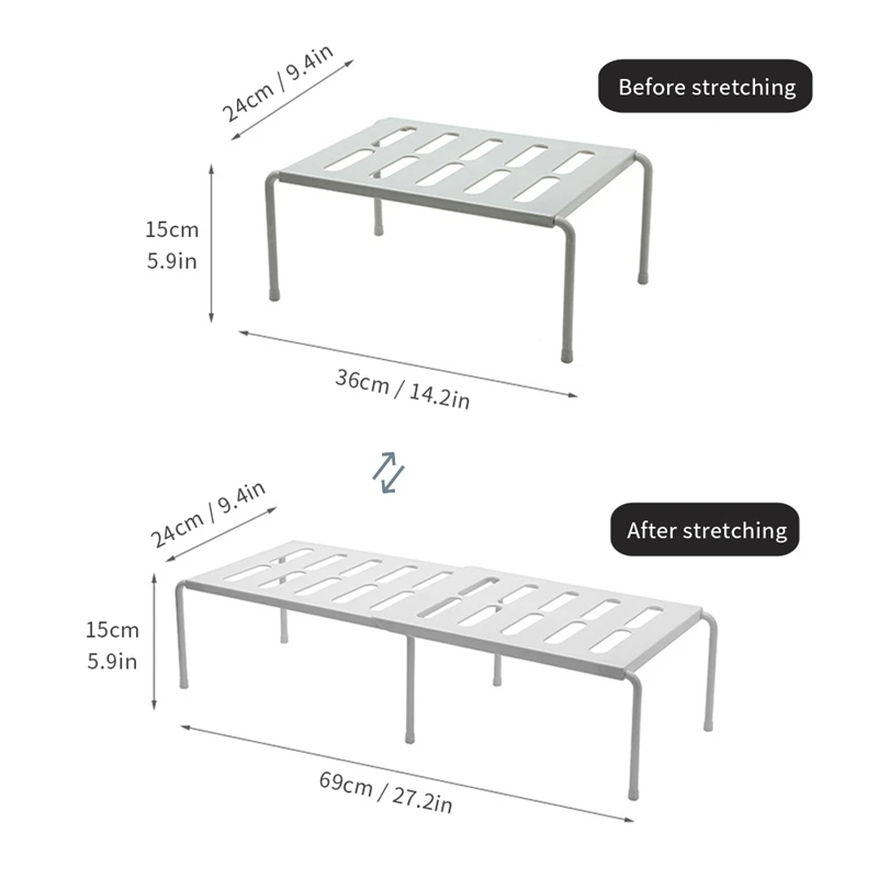 Kitchen Racks Cupboard Storage Rack Home Seasoning Storage Rack Retractable Landing Multi-purpose Shelf Plastic Spice Rack