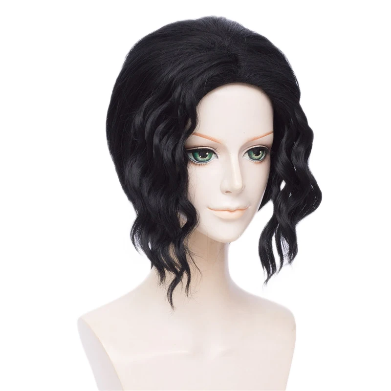 Парики из искусственных волос без шапочки-основы черный парик для косплея вечерние парики