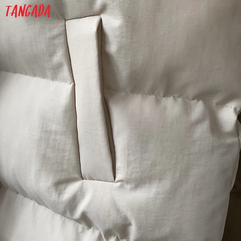 Tangada Women Solid Oversize Long Parkas Thick 2019 Long Sleeve Buttons Pockets Female Warm Winter Coat Korean Fashion ATC02