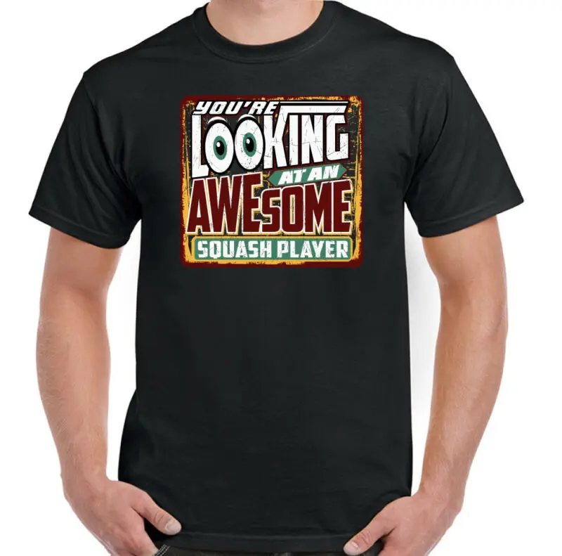 Mens Funny T-Shirt This Is What An Awesome Squash Player Looks Like 