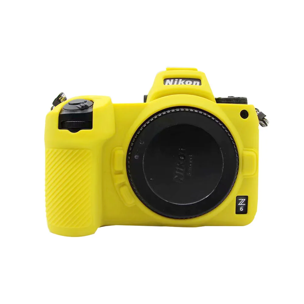 CAENBOO для Nikon Z6 Z7 сумка для камеры Мягкий силиконовый резиновый защитный чехол для корпуса чехол для Nikon Z6 Z7 черная цветная сумка - Цвет: Цвет: желтый