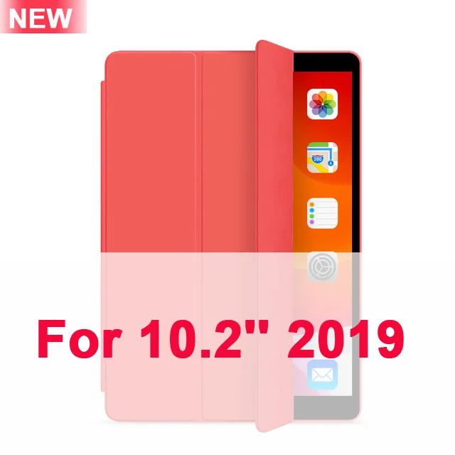 Для iPad Air 2 Air 1 чехол 9,7 Funda силиконовый мягкий задний из искусственной кожи умный чехол для iPad 7 поколения Чехол 10," - Цвет: Red