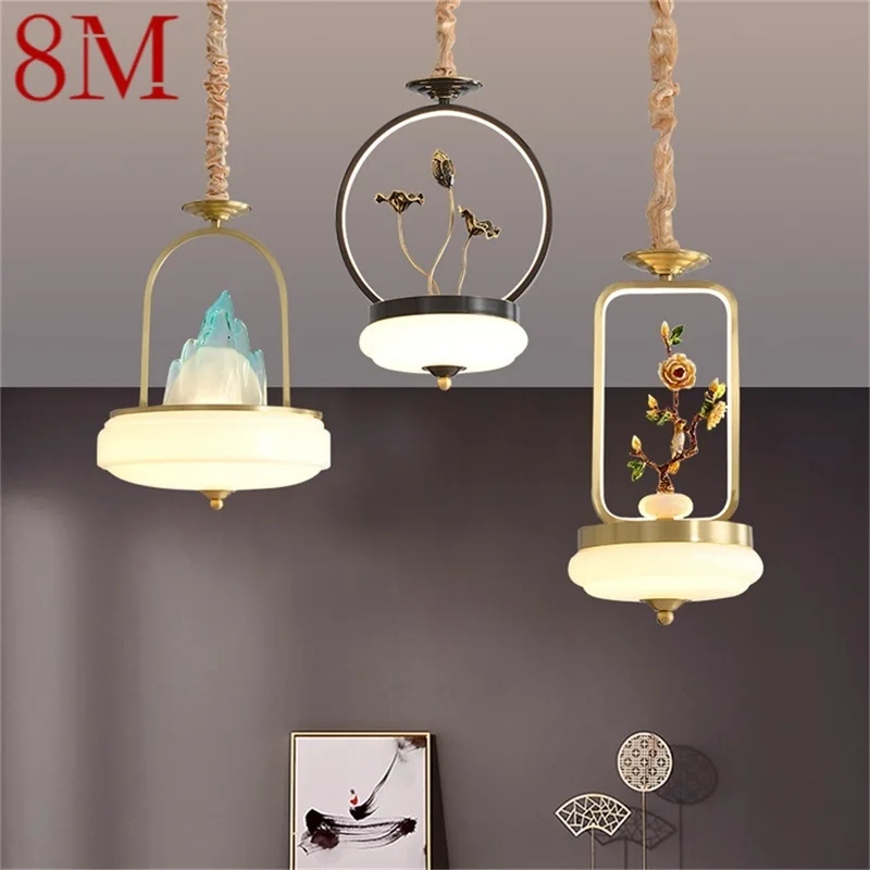 

8M New Pendant Light Modern Creative Brass Lamp Fixtures LED Decorative For Home Stairs Dining Room