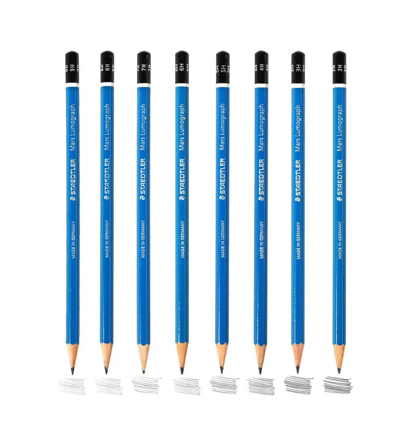 Набор из 3 предметов Staedtler Mars 100 LumographArt художники Эскиз Рисование синий баррель