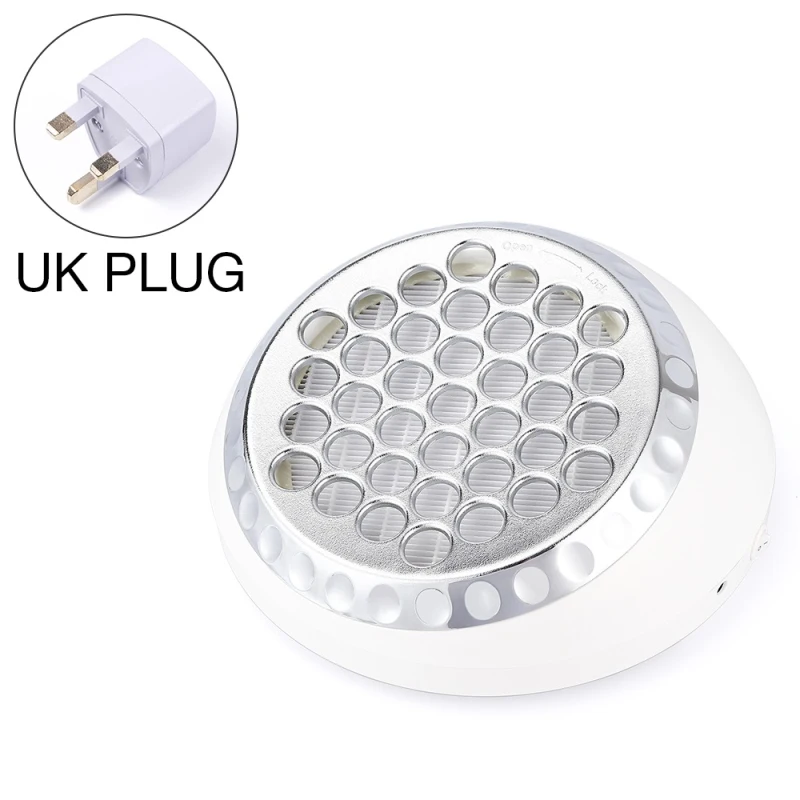 UK Plug 60 Вт турбинный пылесос для ногтей, пылесборник для ногтей, без вентилятора, низкий голос, сильная мощность, дизайн ногтей, салонный всасывающий пылеуловитель - Цвет: UK Plug