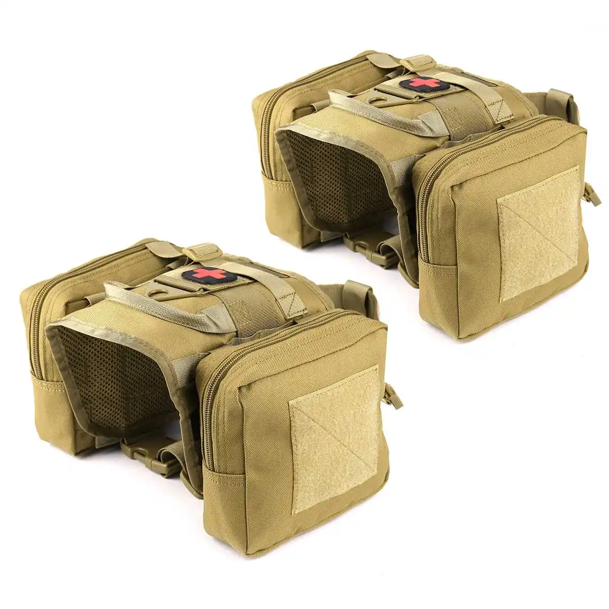 Нейлоновый тренировочный Жилет Molle для собак с 2 карманами 1000D походный тактический военный костюм для собак