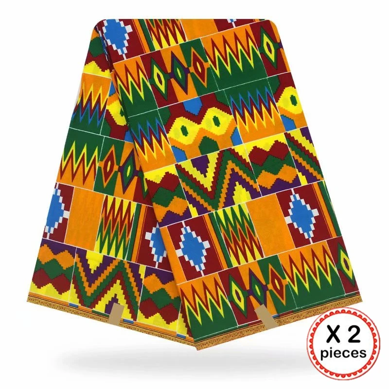 Африканская восковая ткань с принтом Хлопок Шитье Анкара африканская ткань 12 ярдов Нигерия Гана ткань для DIY свадебного платья 91605