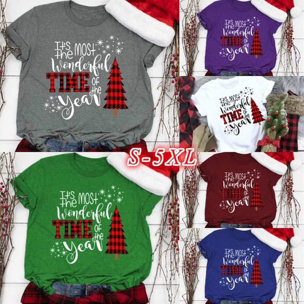 Клетчатая Рождественская женская футболка, модная Милая футболка с графикой, кавайная футболка, хипстер, подарок на год, Camiseta Mujer