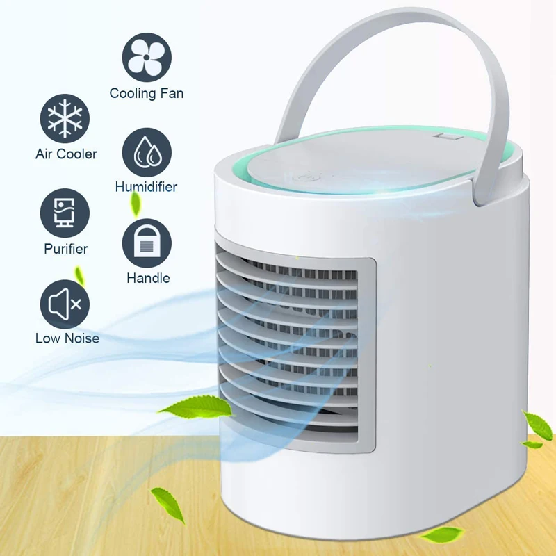 Multiple Function Mini Air Conditioner Portable Cooler Fan Humidifier Purifier Low Noise 380ml Water Capacity 3 Levels Speed | Бытовая