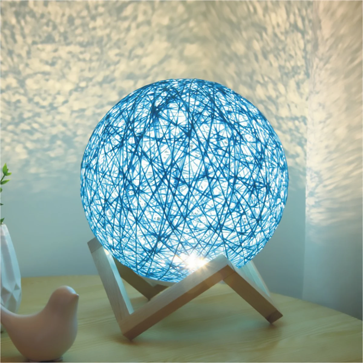 Hand-Knit3D печать Луны светильник настольные лампы реагирующие на прикосновения Спальня книжный шкаф Usb светодиодный ночной Светильник домашний Декор 3d лунный светильник подарки