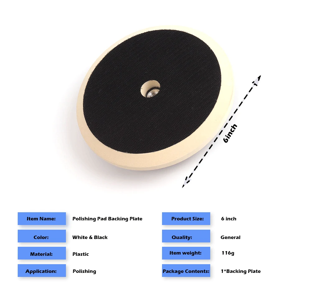 Polishing Wheel Sanding Pad Backing Plate 6 Inch for Black and Decker Car  Polisher Sander Machine Car Polishing Pad Buffing - AliExpress