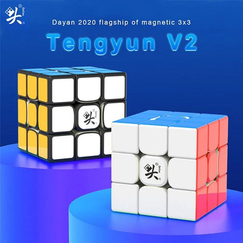 Магнитный магический куб Dayan Tengyun V2 M 3x3x3 профессиональный скоростной без наклеек
