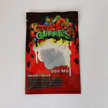 

500mg Edibles Dank Gummies Bags Packaging Worms Edibles Bears Cubes Gummy Bags For Dry Herb Flower Hot Sale lem8d
