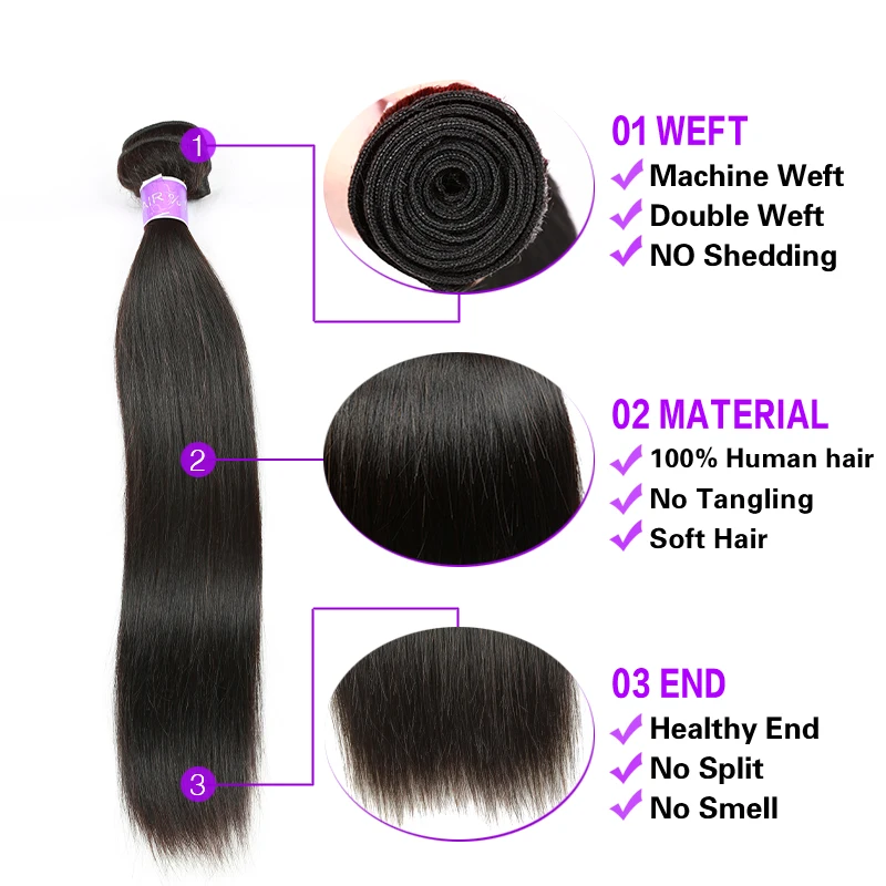 Волосы с клюквой 4 пучка бразильские пучки волос для плетения прямые пряди 100% без