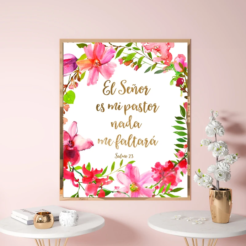 Spanish-Bible-Verse-Quotes-Wall-Art-Canvas-Painting-Watercolor-Flowers-Prints-Nursery-Wall-Decor-Scripture-Poster (3)