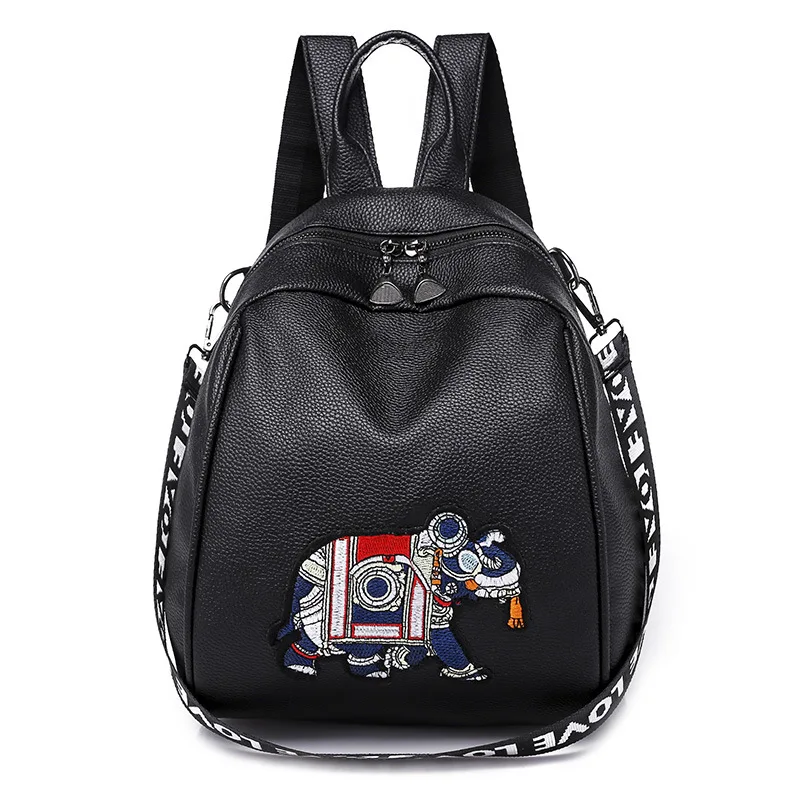 Производители рюкзак оптом женская стиль корейский стиль Pu мягкая кожа вышитая сумка для школы, колледжа шоппинг Тра