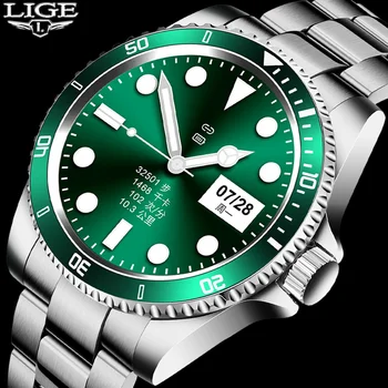 

LIGE New Men SmartWatch Heart RateBlood Pressure Monitoring Smart Bluetooth Calling IP67 Waterproof Sports Watch for IOS Android
