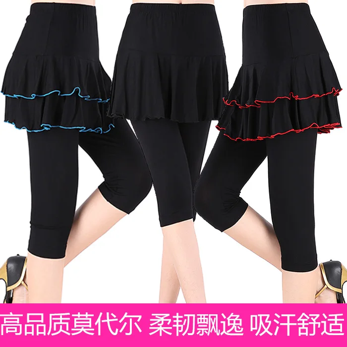 

2019 women yoga pants leggings push up elastic workout pants high waist fake two ballet dress pants seamless Slim Sportswear