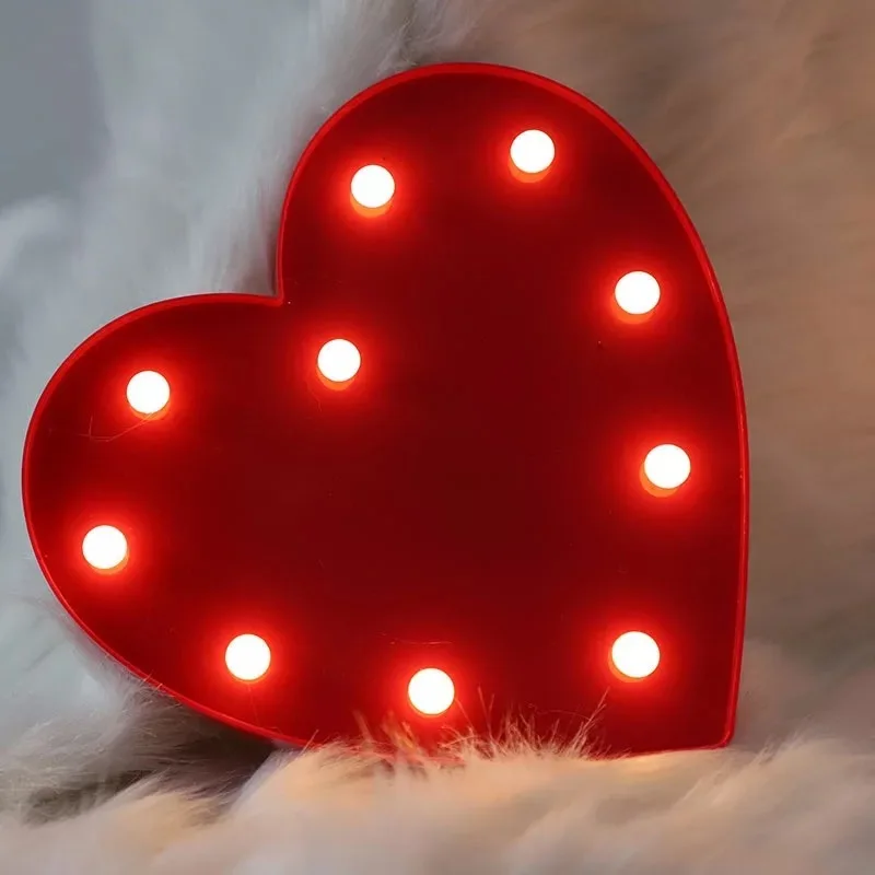 Светодиодный ночник с надписью «Love» и надписью «Confession», декоративный светильник с изображением сердца для свадебной девочки, красный светильник tanabata для отправки подруге
