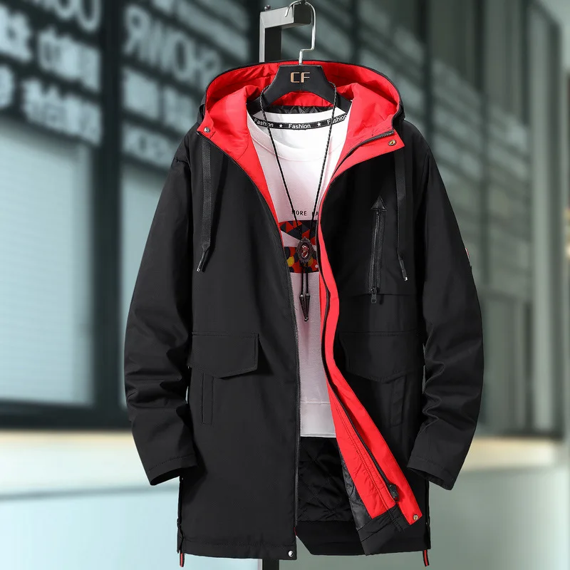 Размера плюс 5XL 6XL 7XL 8XL 9XL 10XL мужская с капюшоном и воротником зимние теплые куртки
