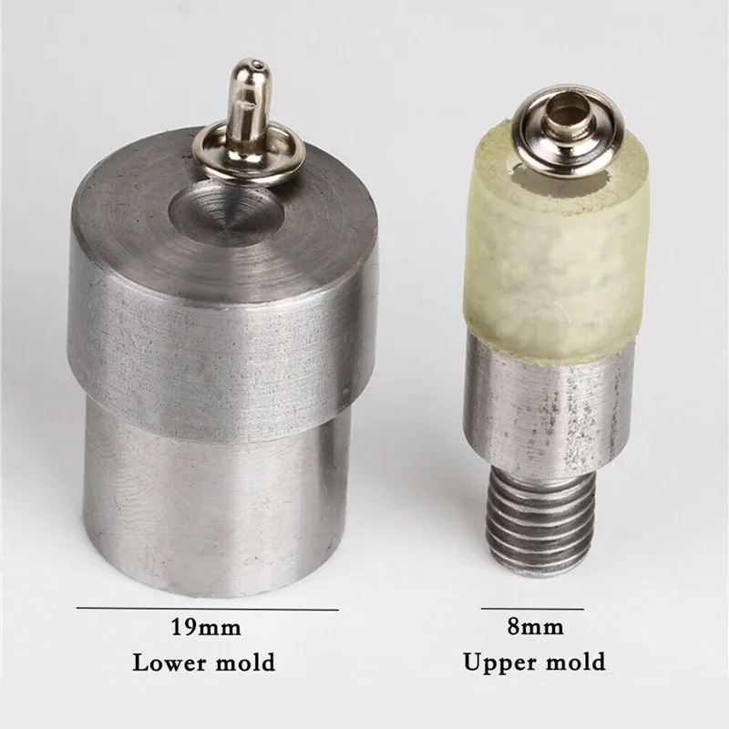 1 Set Double Cap Rivet Button Installation Mold Leather Sewing Fasteners Snaps Craft Dies Tool Hand Press Mould DIY